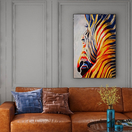 Simple Abstract Victory Embroidery Painting Custom Textured Wall Art for Contemporary Living Room Decor-海智集-