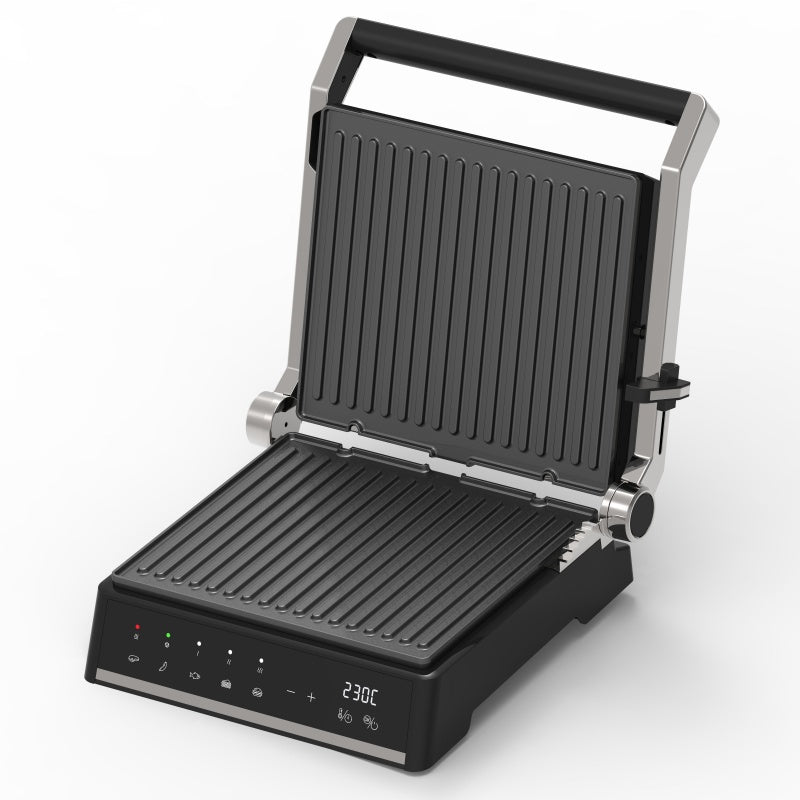 Good Quality Commercial Electric Grill Sandwich Contact Grill Gas Cast Iron Maker Steak Machine Electric Barbecue Grill Panini-海智集-