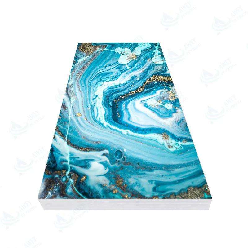 OEM Waterproof Flame Retardant Uv Wall Pvc Marble Panel Interior Decorative Pvc Marble Wall Panel Custom Marble Pvc Sheets-海智集-