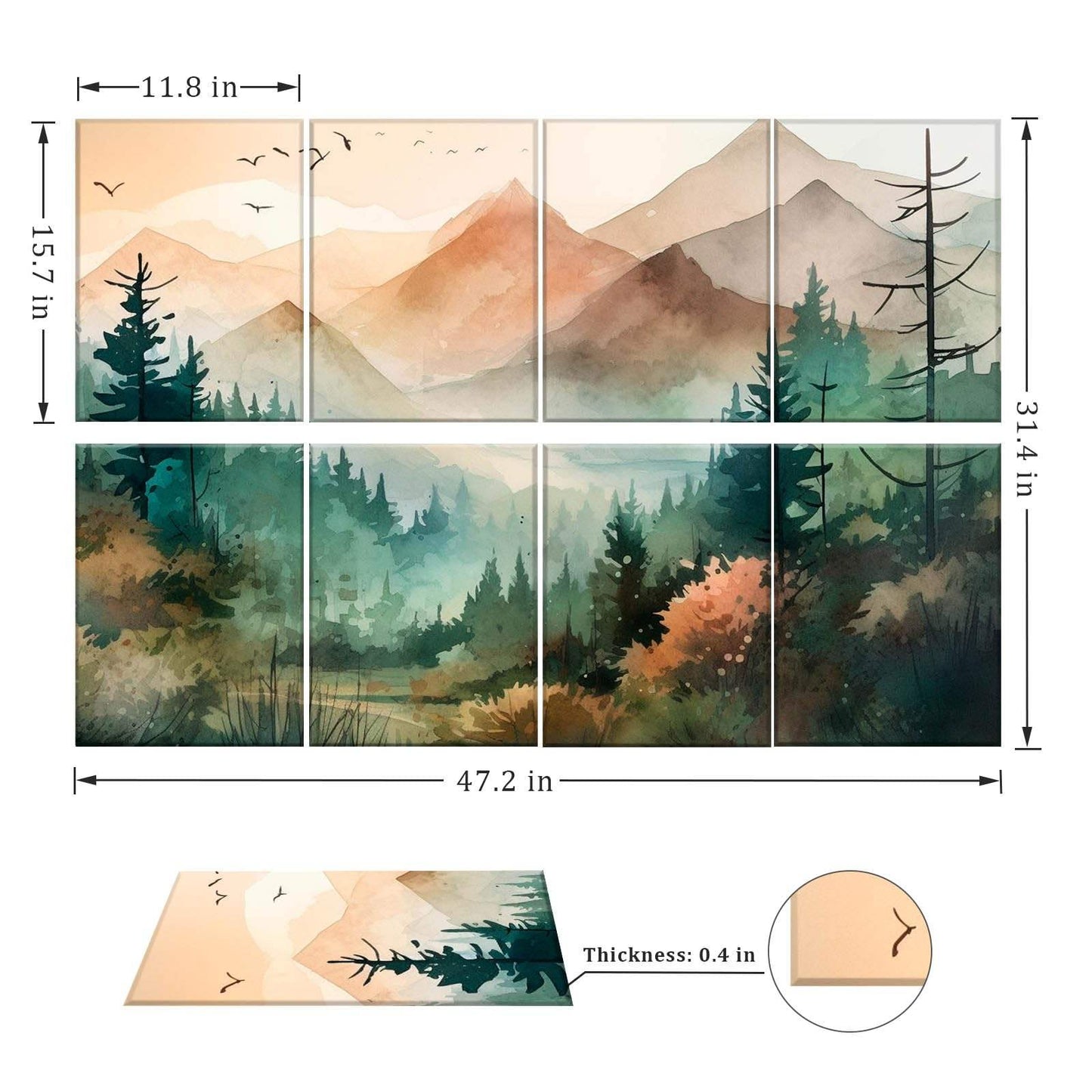 Professional Self Adhesive Wall Panels 16x12 Inches Art Acoustic Panel for Home-海智集-