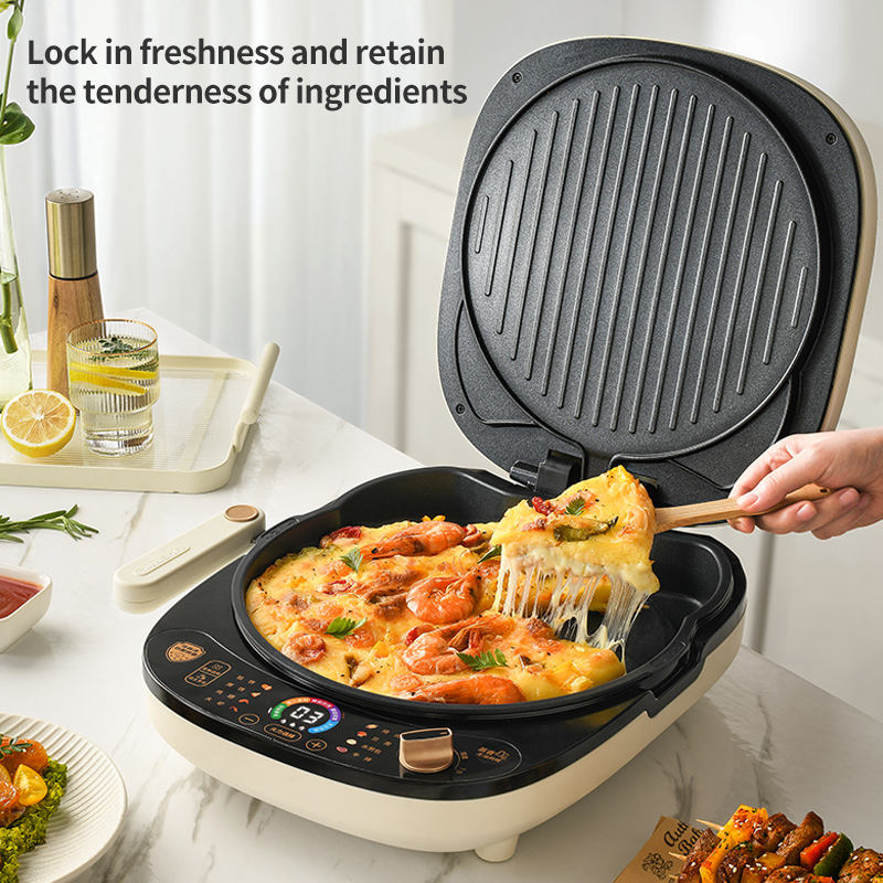 High quality non stick board grill electric frying pan grill pan electric contact Grill Plate-海智集-