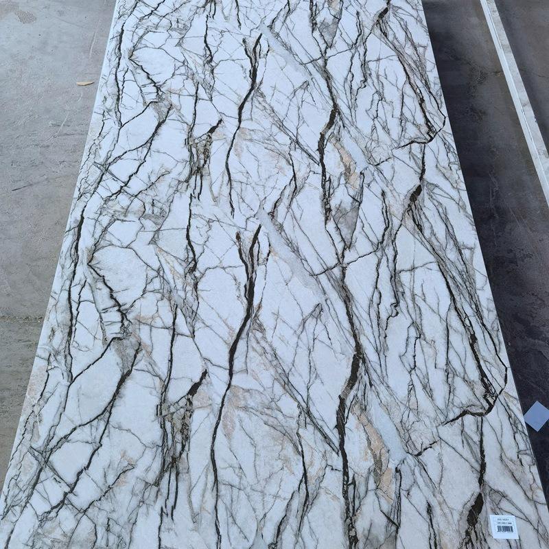 1220*2440mm High Gloss Modern Waterproof PVC Marble Sheet Wall Panel Indoor Decor UV Board for Apartments Moisture-Proof-海智集-