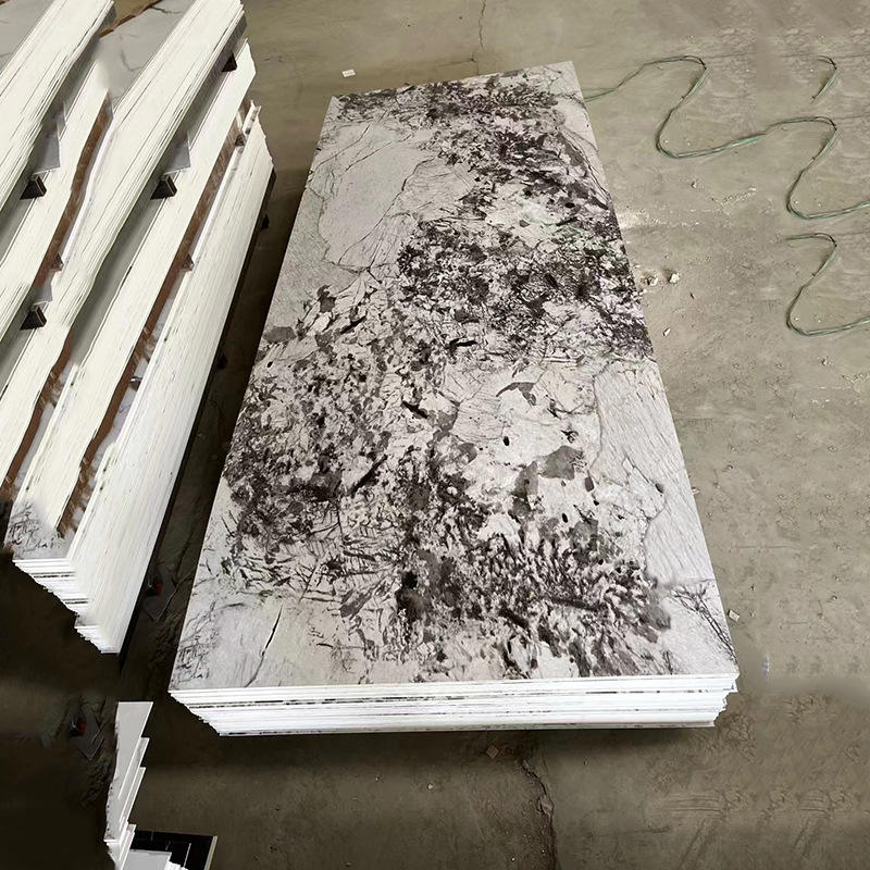 High Quality UV Marble Sheet Board Easy Installation Custom PVC Wall Panel for Hotel Decorations-海智集-