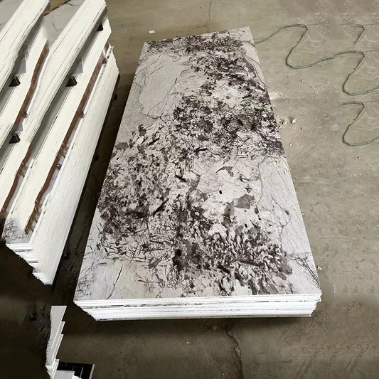High Quality UV Marble Sheet Board Easy Installation Custom PVC Wall Panel for Hotel Decorations-海智集-