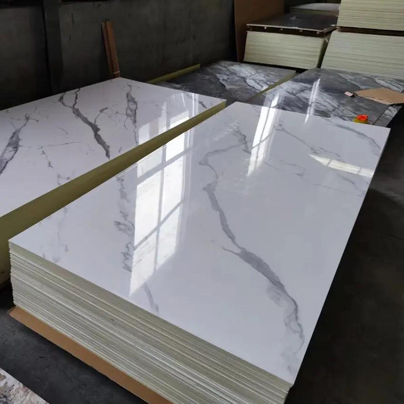 High Quality Bedroom Living Room 3d Uv Marble Sheet Lightweight Marble Wall Panel Easy Installation Custom Pvc Wall Panel-海智集-