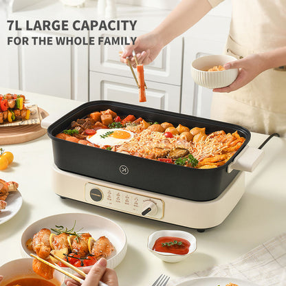 Electric Cooker Multi-Function Household Intelligent Split Electric Pot Cooker 110V 220V Dormitory Electric Hot Pot-海智集-