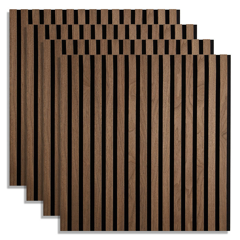 High-quality modern indoor 600mm x 600mm wood panel decoration, medium-density fiberboard sound-absorbing board, custom sound-absorbing wall panels-海智集-