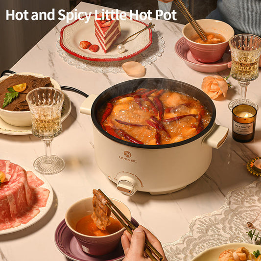 Multifunctional cooking pot for steaming and boiling covering various cooking methods like hot pot cooking braising frying-海智集-