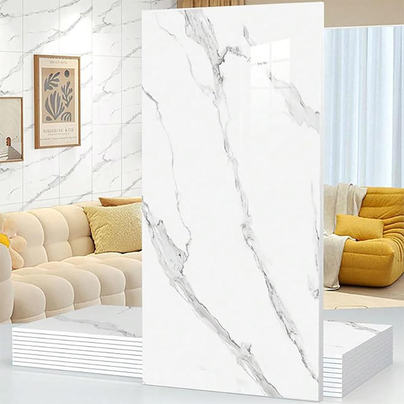 OEM Waterproof Flame Retardant Pvc Uv Marble Wall Decor Panel Interior Design Marble Wall Panel Custom Marble Pvc Wall Panel-海智集-