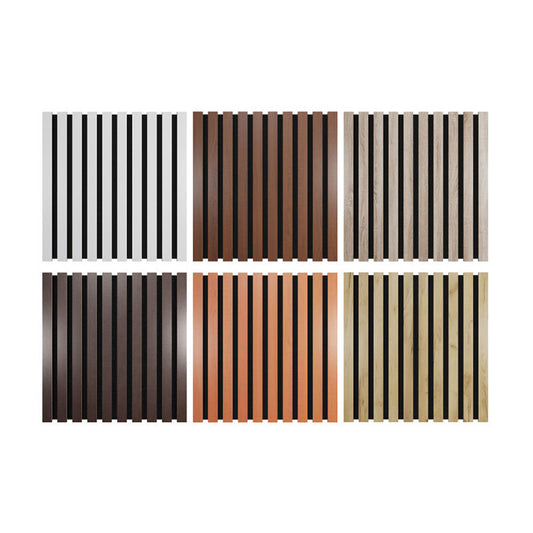 High Quality Modern Interior 600mmx600mm Acoustic Slat Wall Panel Decoration MDF Acoustic Panel Custom Acoustical Wall Panels-海智集-
