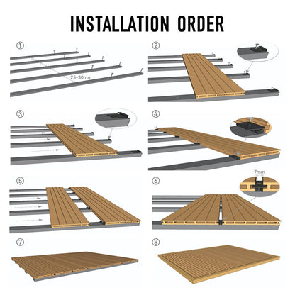 High Quality Waterproof Terrace Outdoor Flooring Wearing Wpc Decking Floor Composite Terrace WPC Outdoor Flooring-海智集-