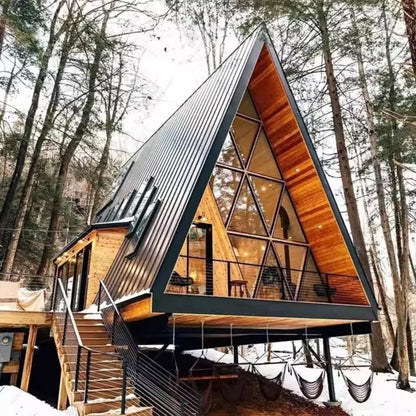 Prefabricated Apartment Steel Frame Building Cost Effective Triangular House-海智集-