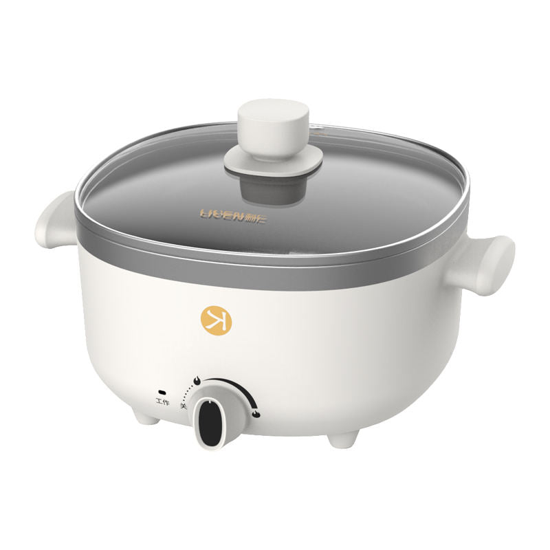 Good Quality 1500W Electric Hot Pot Non-stick Aluminium Two-flavor Hot Pot 3L with Transfer Glass Lid-海智集-