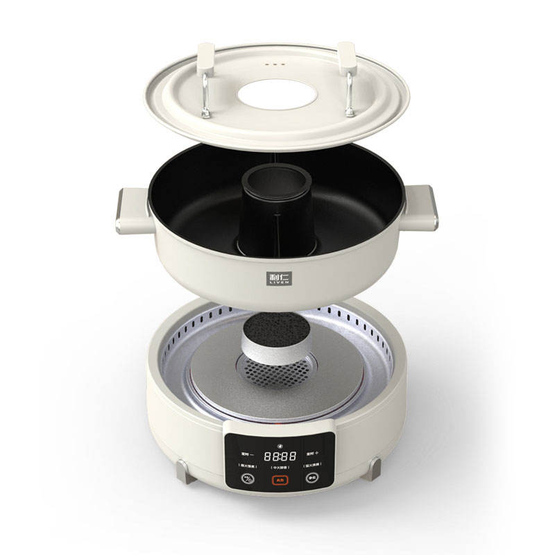 Electric hot pots hotpot Wholesale Innovative Multi-functional Dual-Flavor smell remover Electric Hot Pot-海智集-