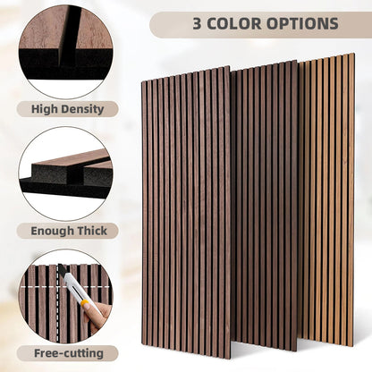 High Quality Modern Interior Studio Decoration Wooden Acoustic Panels Custom Grooved Acoustic Wall Panel-海智集-