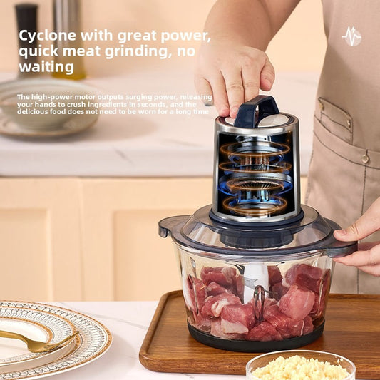 factory manufacturer household wholesale small meat chopper food stainless steel 4 blade 2l electric meat grinders for sale-海智集-