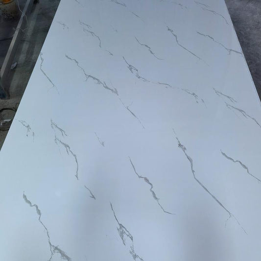 1220*2440mm High Gloss Modern Waterproof PVC Marble Sheet Wall Panel Indoor Decor UV Board for Apartments Moisture-Proof-海智集-