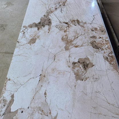 1220*2440mm High Gloss Modern Waterproof PVC Marble Sheet Wall Panel Indoor Decor UV Board for Apartments Moisture-Proof-海智集-