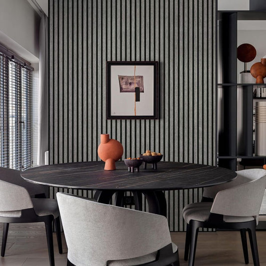 Waterproof Peel and Stick Wood Slat Wallpaper Grating Stripe for Home Tables-海智集-