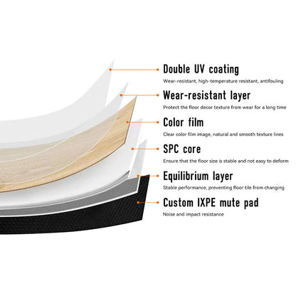 High Quality Waterproof SPC Vinyl Plank Flooring 4mm 5mm 6mm Thickness SPC Click Lock Flooring Custom SPC Vinyl Flooring-海智集-