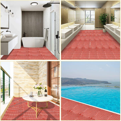 Recyclable Plastic Flooring Environmentally Friendly Sturdy for School Courtyard Playground-海智集-