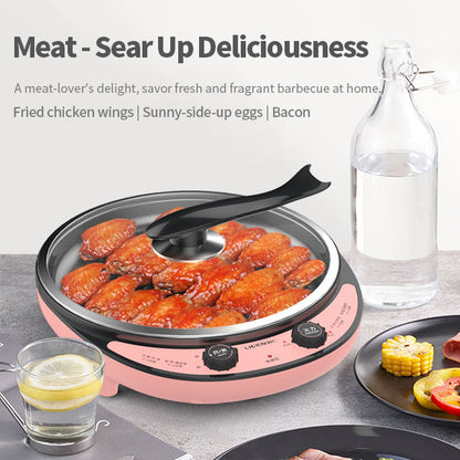 Multi Function electric frying pan with Non-stick Pan Coating hot pot function-海智集-