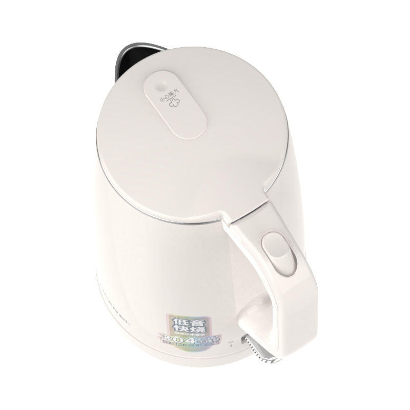 Electric kettle double layer outside plastic inside stainless steel 1.7 Liter seamless inner tank 360 degree rotational base-海智集-
