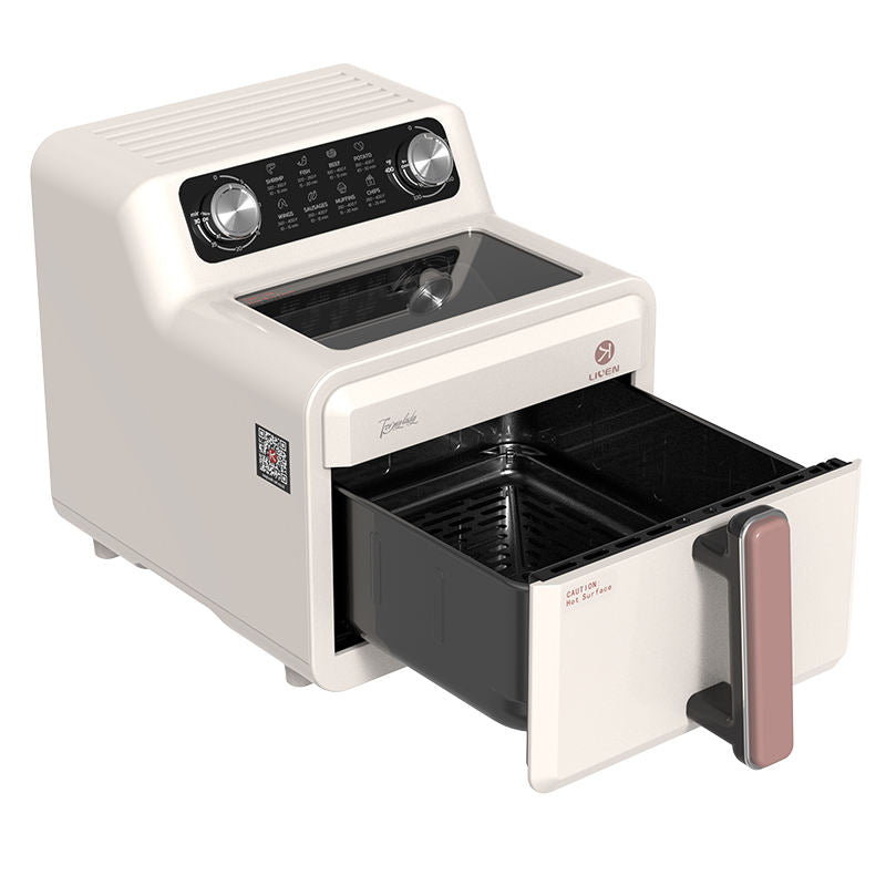 Hot sale 7L Visual window drawer No flip needed 360 Cyclone heat Home Kitchen Easy Cooking Nonstick Electric Air Fryer-海智集-