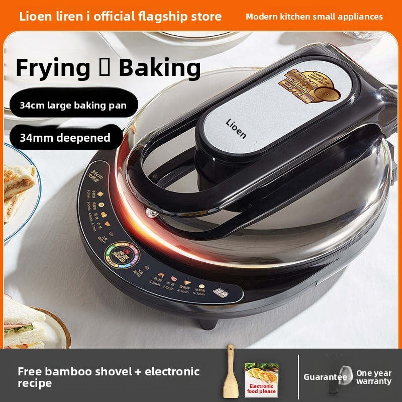 Hot Sale Breakfast Bread Toasting Nonstick Round Sandwich Grill Panini Press Grill Pancake Electric Baking Pan Circular 1600 220-海智集-