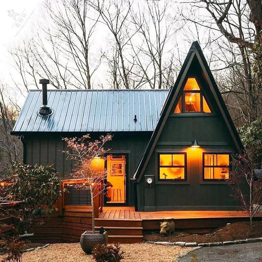 Modular Wooden Villa Prefabricated Small Residential Luxury Triangular House-海智集-