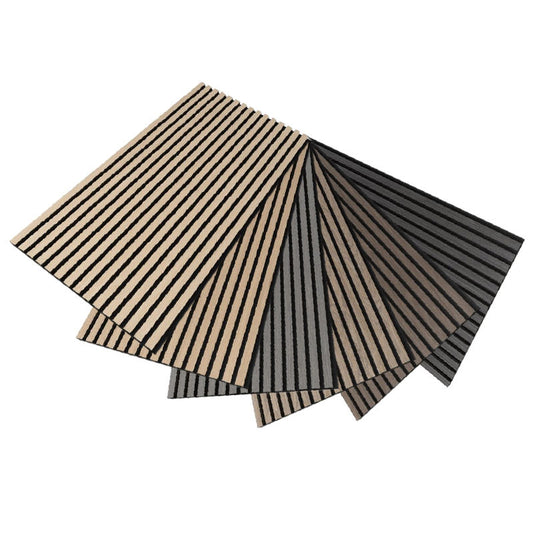 1200mmx600mm Interior Sound Proof Wood Veneer Wall Panels Custom Modern Acoustic Wood Wall Paneling-海智集-