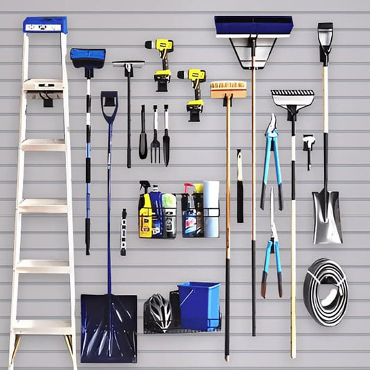 OEM Garage Tool Home Storage Slatwall Panels Custom Design Wpc Decorative Panels Custom Wpc Slatwall Panels