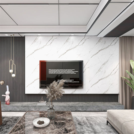 Hot Sale Waterproof Wpc Wall Cladding Board Marble Pattern 3D Decor WPC Siding Wall Panel for Interior-海智集-