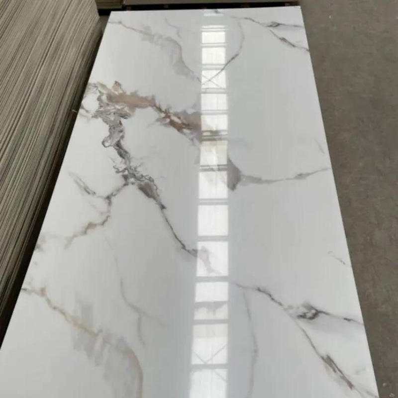 High Quality Bedroom Living Room 3d Uv Marble Sheet Lightweight Marble Wall Panel Easy Installation Custom Pvc Wall Panel-海智集-
