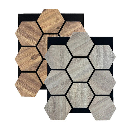 High Quality Sound Absorbing Hexagon Wood Panels Modern Wall Decor for Conference Room Studio and Living Room-海智集-