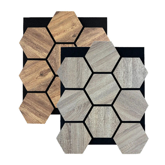 High Quality Sound Absorbing Hexagon Wood Panels Modern Wall Decor for Conference Room Studio and Living Room-海智集-