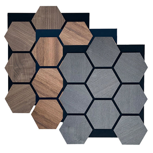 Ultra Thick Hexagon Acoustic Panels Professional Soundproofing Wood Wall Decor for Office Apartment-海智集-