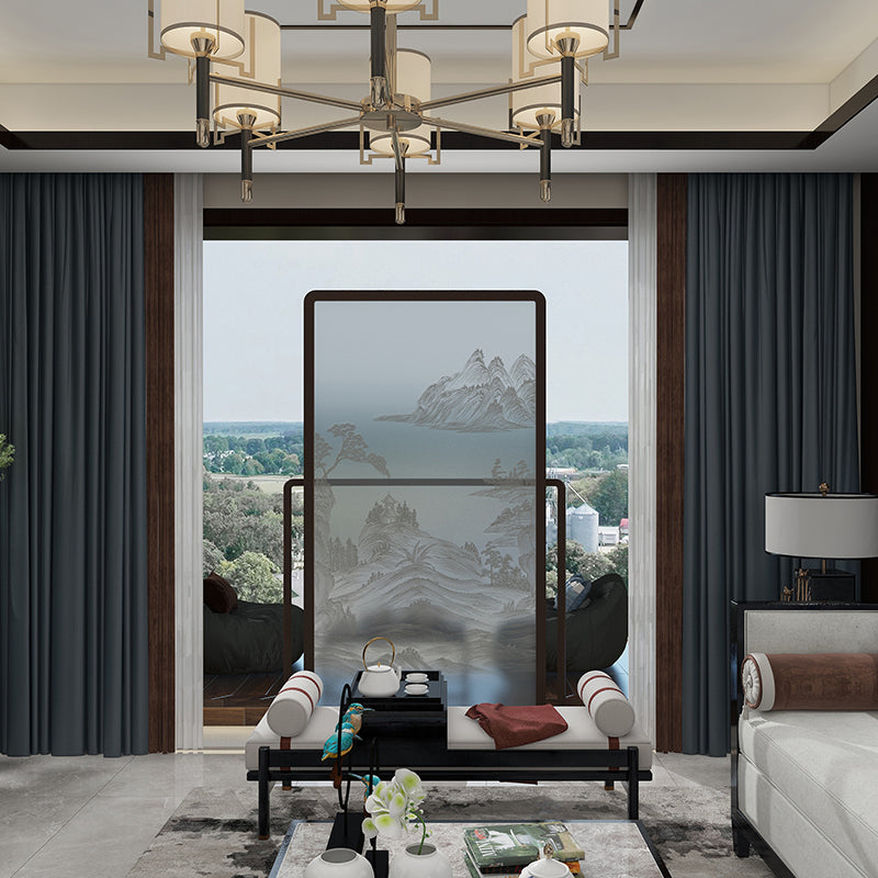 High-End Customizable Painted & Embroidered Jacquard Screen – B2B Wholesale for Commercial Spaces & Project Procurement.A Celestial Realm of Clouds and Moonlight-海智集-