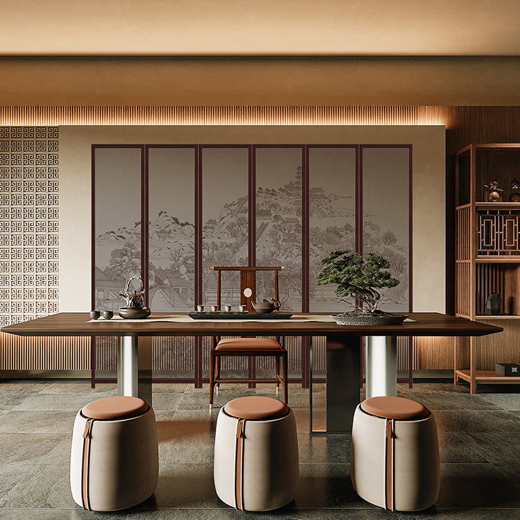 High-End Customizable Painted & Embroidered Jacquard Screen – B2B Wholesale for Commercial Spaces & Project Procurement.A Flourishing and Peaceful Era-海智集-