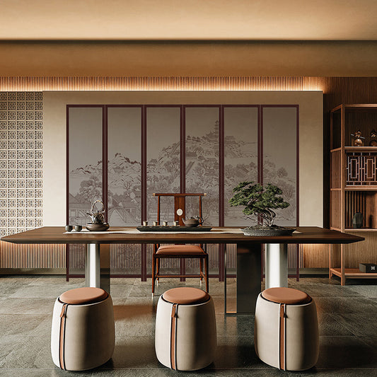High-End Customizable Painted & Embroidered Jacquard Screen – B2B Wholesale for Commercial Spaces & Project Procurement.A Flourishing and Peaceful Era-海智集-