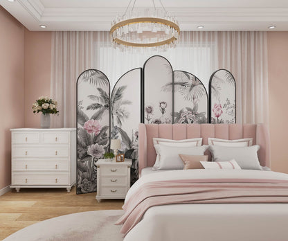 High-End_Customizable_Painted_Embroidered_Jacquard_Screen_B2B_Wholesale_for_Commercial_Spaces_Project_Procurement.Flowers_Competing_in_the_Forest-海智集-