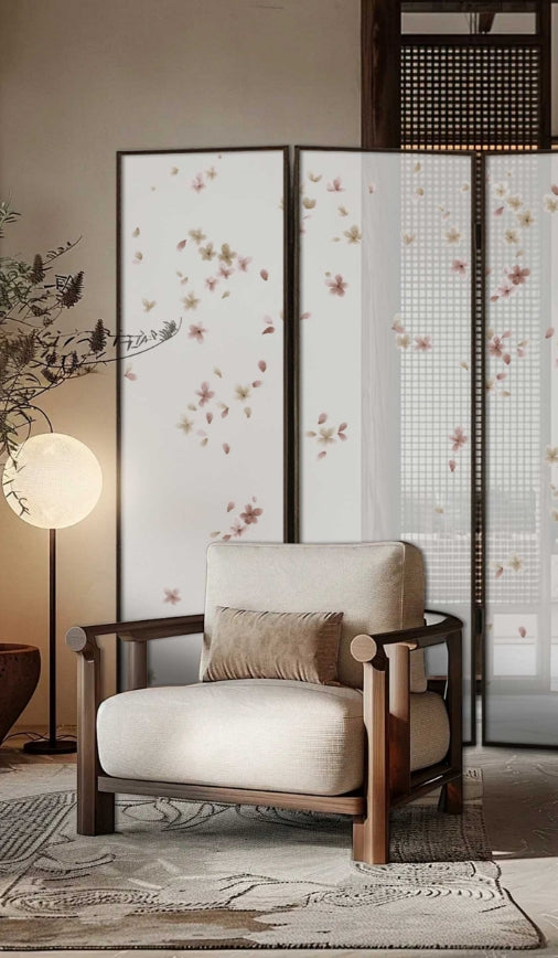 High-End Customizable Painted & Embroidered Jacquard Screen – B2B Wholesale for Commercial Spaces & Project Procurement.Flying Flowers Chasing the Moon-海智集-