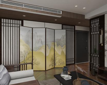 High-End_Customizable_Painted_Embroidered_Jacquard_Screen_B2B_Wholesale_for_Commercial_Spaces_Project_Procurement.Hidden_in_the_Mountains-海智集-