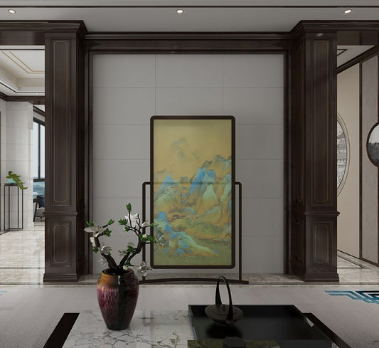 High-End Customizable Painted & Embroidered Jacquard Screen – B2B Wholesale for Commercial Spaces & Project Procurement.Landscapes Stretching for Miles-海智集-
