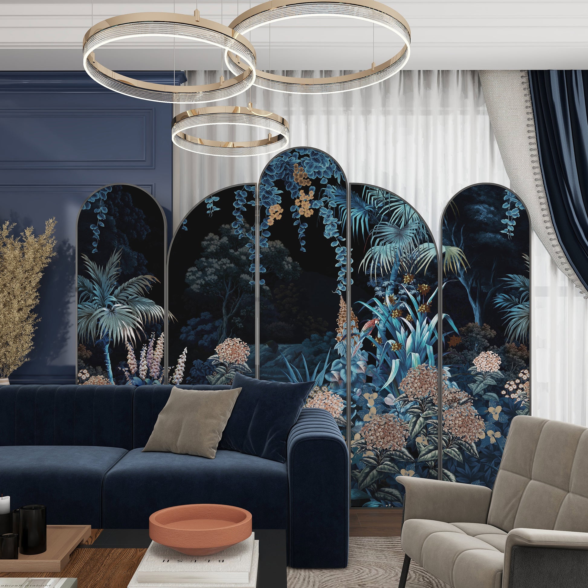 High-End Customizable Painted & Embroidered Jacquard Screen – B2B Wholesale for Commercial Spaces & Project Procurement.Magnificent and Diverse-海智集-