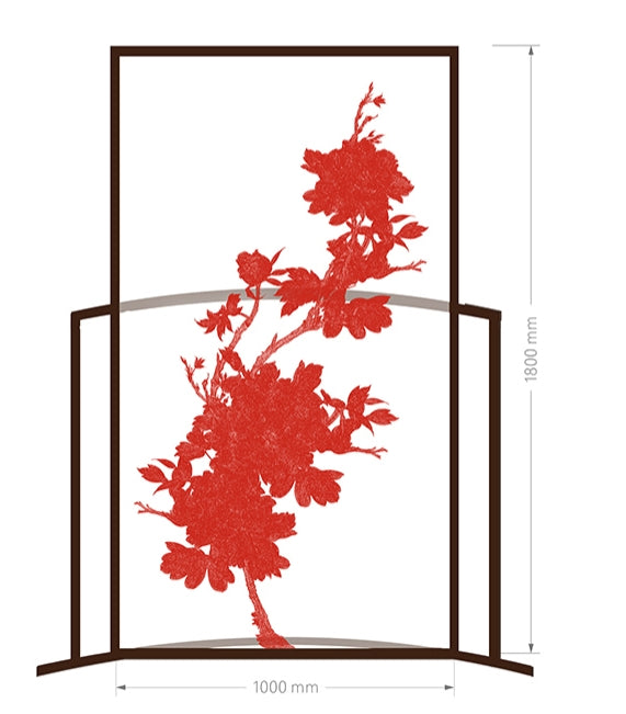 High-End Customizable Painted & Embroidered Jacquard Screen – B2B Wholesale for Commercial Spaces & Project Procurement.Peonies of National Elegance-海智集-