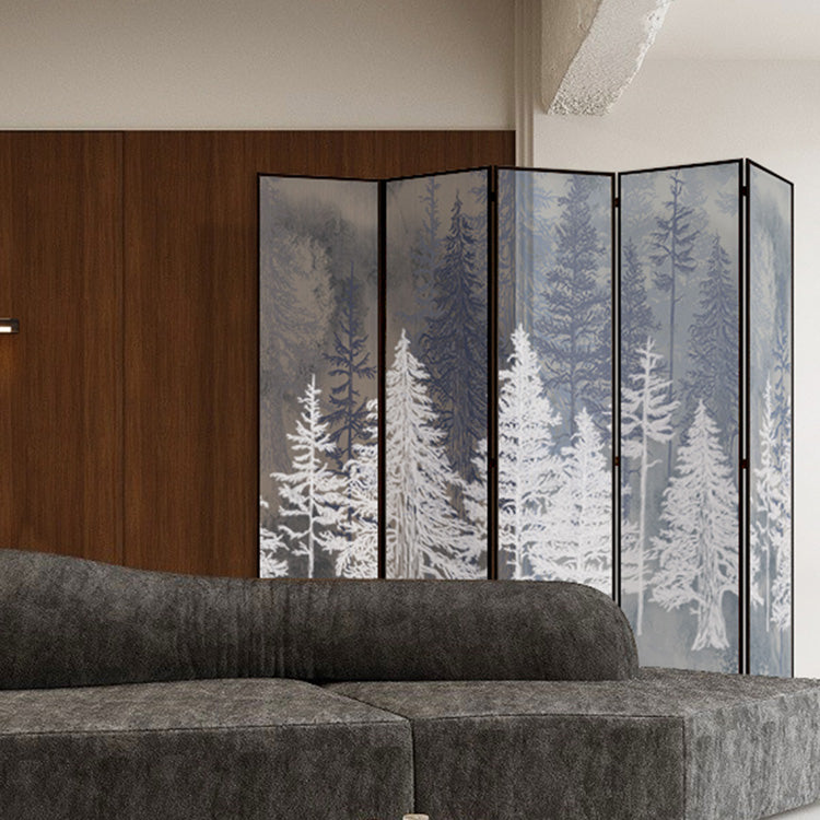 High-End Customizable Painted & Embroidered Jacquard Screen – B2B Wholesale for Commercial Spaces & Project Procurement.Rime - Covered Snowy Forest-海智集-