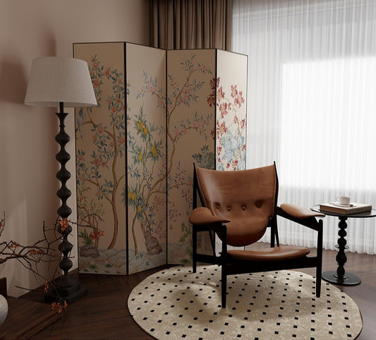 High-End Customizable Painted & Embroidered Jacquard Screen – B2B Wholesale for Commercial Spaces & Project Procurement.The Imperial Fuchun Garden-海智集-