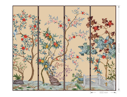 High-End Customizable Painted & Embroidered Jacquard Screen – B2B Wholesale for Commercial Spaces & Project Procurement.The Imperial Fuchun Garden-海智集-