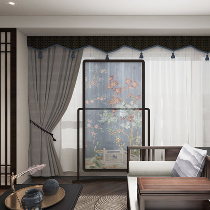High-End Customizable Painted & Embroidered Jacquard Screen – B2B Wholesale for Commercial Spaces & Project Procurement.The Imperial Fuchun Garden-海智集-